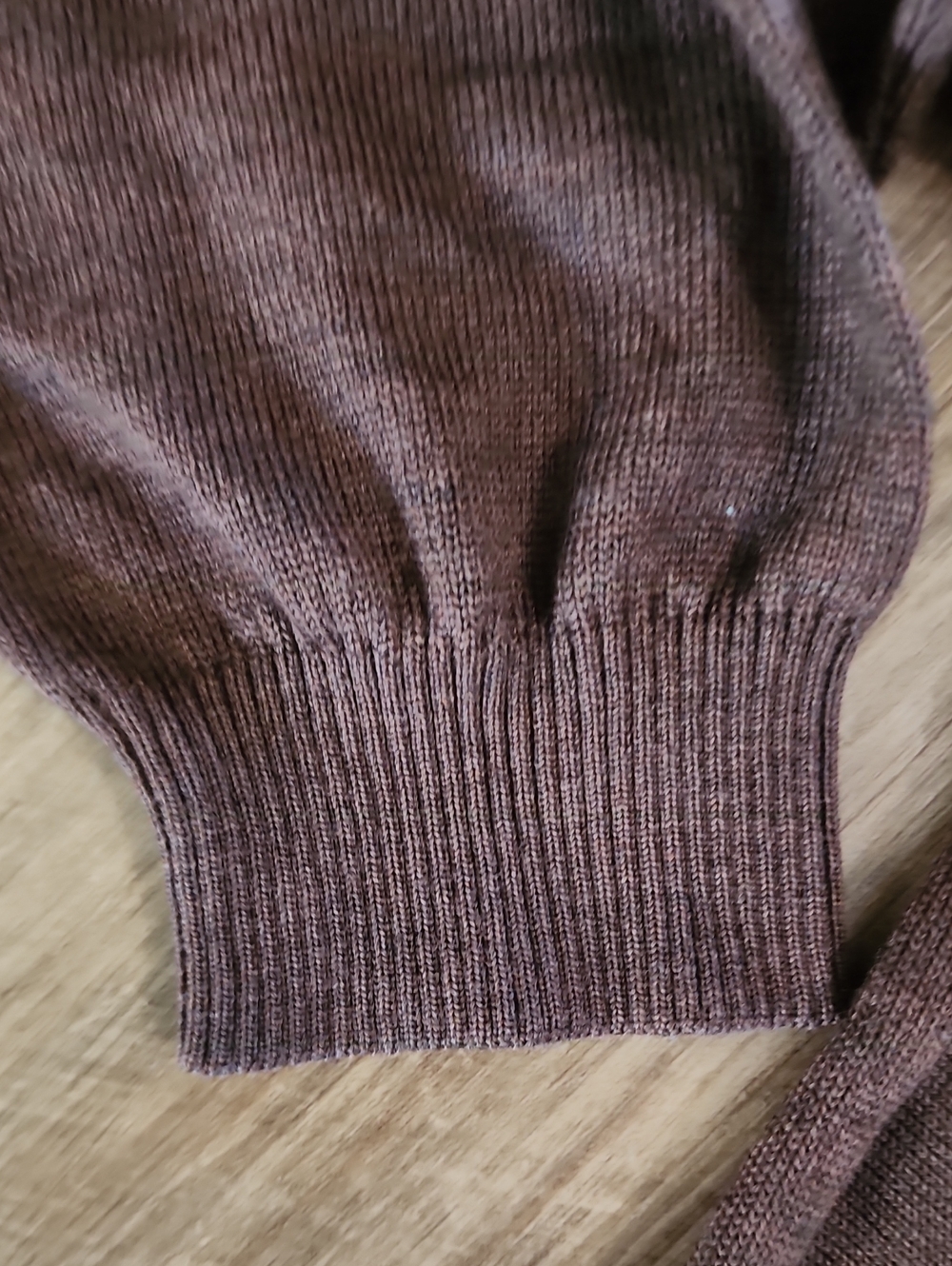 St. Croix Knits Large 85% Wool Brown Geometric V-Neck Sweater Grandpacore - Picture 5 of 9